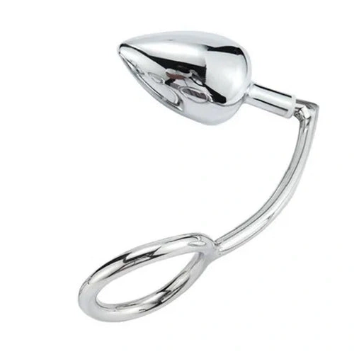 Stainless with DiscreetChoice Cock Set Ring Anal Steel 4663 Hook 1011